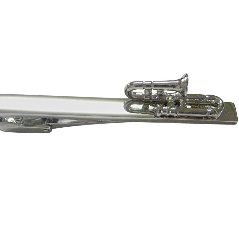 Trombone Music Instrument Square Tie Clip